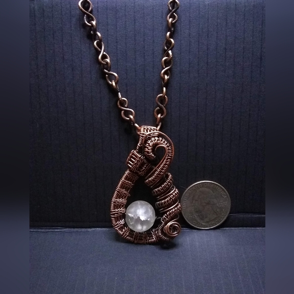 Handcrafted Cracked Quartz Necklace OOAK - Picture 10 of 13